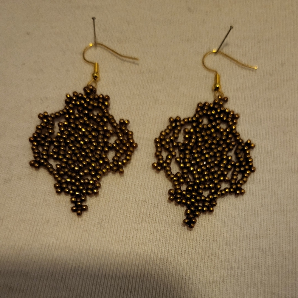 Seed beaded earrings